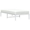 vidaXL Bed Frame White Steel Twin Bed Frame Rectangular Modern