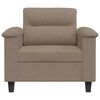 vidaXL Sofa Chair Taupe Microfiber fabric (100% polyester), metal, plywood