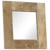 vidaXL Mirror Natural Wood Solid mango wood frame, Glass 19.7x19.7 in