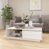 vidaXL Coffee Table White Solid pinewood 43.3x19.7x13.2 in Coffee Table