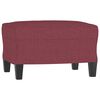 vidaXL 3-Seater Sofa with Footstool Wine Red 70.9" Fabric
