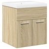 vidaXL Bathroom Furniture Set Sonoma Oak Engineered wood Medium