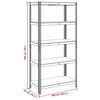 vidaXL 5-Layer Storage Shelf Blue Steel&Engineered Wood