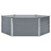 vidaXL Raised Garden Bed Grey Galvanized Steel 50.8x50.8x18.1 in