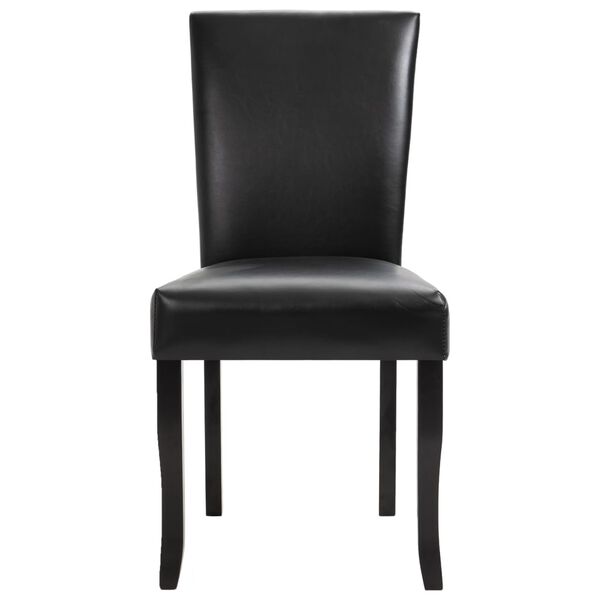 vidaXL Dining Chairs 2 pcs Black Faux Leather
