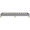 vidaXL Bed Frame Light Gray Polyester, Plywood, Engineered Wood Twin
