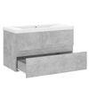 vidaXL Sink Cabinet With Basin Concrete Grey Engineered Wood, Ceramic