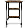 vidaXL Desk Smoked oak Engineered wood, metal Medium Adjustable Feet
