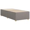vidaXL Bed Frame Taupe Polyester, Plywood, Engineered wood Twin