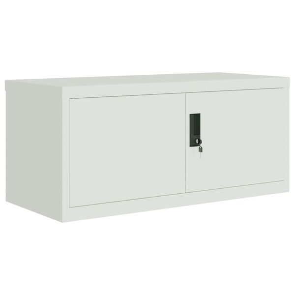 vidaXL File Cabinet Light Grey Powder-coated Steel Large File Cabinet