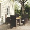 vidaXL Outdoor Dining Set Black