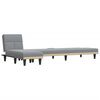 vidaXL L-shaped Sofa Bed Light Gray 100.4"x55.1"x27.6" Fabric