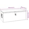 vidaXL Storage Box Silver 31.5"x15.4"x11.8" Aluminum
