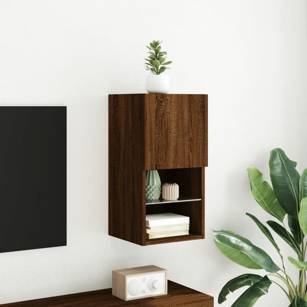 vidaXL TV Cabinet Brown Oak Engineered Wood Small TV Cabinet