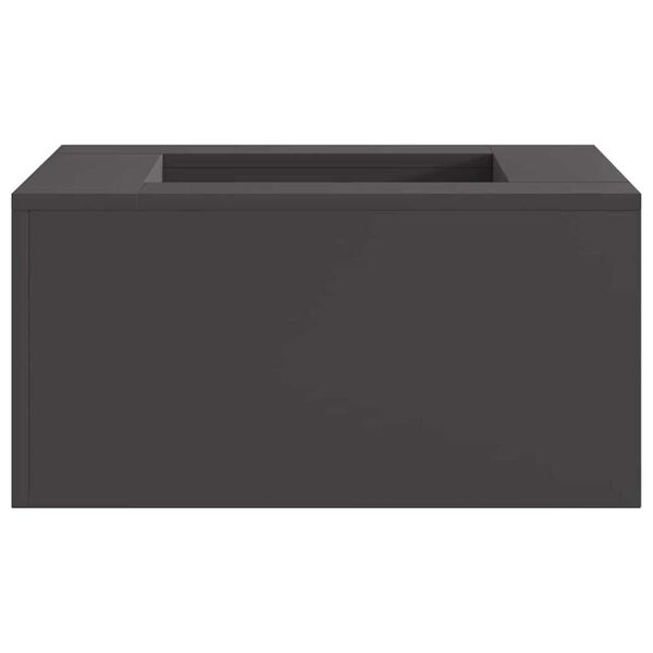 vidaXL Fire Pit Black 23.62 x 23.62 x 11.81 in Steel
