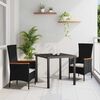 vidaXL Garden Dining Set with Cushion 5 pcs Gray Poly rattan