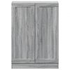 vidaXL Book Cabinet Grey Sonoma Engineered Wood Medium Book Cabinet