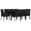 vidaXL Garden Dining Set Black
