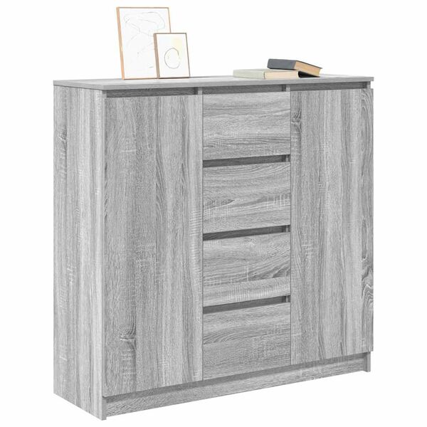 vidaXL Sideboard Gray Sonoma Engineered wood Medium Sideboard