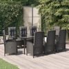 vidaXL Garden Dining Set Black