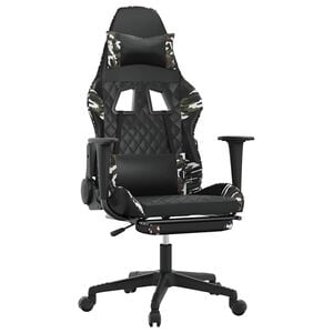 vidaXL Gaming Chair Black and Camouflage