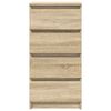 vidaXL Sideboard Sonoma oak Engineered wood 14.8 x 13.8 x 29.9 in