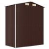 vidaXL Garden Shed Dark Brown Galvanized Steel Large Sliding Components