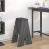 vidaXL Stool Set of 2 Grey Solid pine wood Standard Durable