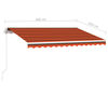 vidaXL Retractable Awning Orange and Brown