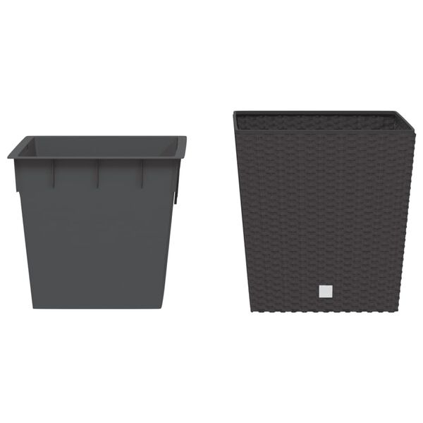 vidaXL Planter Brown Polypropylene Medium Removable Covers Planter