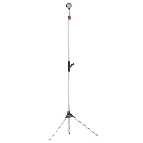 vidaXL Garden Shower Silver, Orange Aluminum, ABS