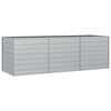 vidaXL Garden Raised Bed Silver Galvanized Steel Large Garden Raised Bed