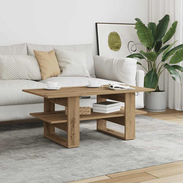 vidaXL Coffee Table Artisan Oak Engineered Wood Medium Coffee Table