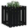 vidaXL Garden Planter Black Solid Pine Wood Medium Sturdy Planter