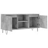 vidaXL TV Cabinet Concrete Grey Engineered Wood, Iron Medium TV Cabinet
