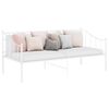 vidaXL Sofa Bed Frame White Powder-coated metal Single
