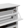 vidaXL Shoe Rack White Solid pine wood, engineered wood, metal