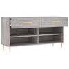 vidaXL Shoe Bench Grey sonoma Engineered wood, iron 40.2 in wide