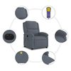 vidaXL Electric Massage Recliner Chair Dark Gray