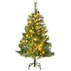 vidaXL Artificial Hinged Christmas Tree Green PVC Medium