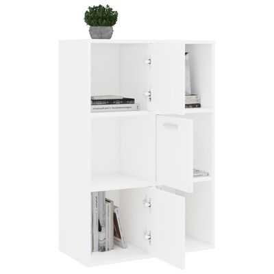 vidaXL Storage Cabinet White 23.6"x11.6"x35.4" Engineered Wood