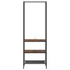vidaXL Clothes Rack with Shelves Other Smoked oak 60 x 30 x 171 cm