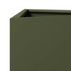 vidaXL Garden Planter Set of 2 Olive green Steel Medium Durable