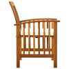 vidaXL Patio Dining Chairs 3 pcs with Cushions Solid Acacia Wood