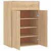 vidaXL Shoe Cabinet Sonoma Oak 23.6x13.8x33.1" Engineered Wood