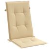 vidaXL Highback Chair Cushion Set of 4 Melange Beige 100% Polyester