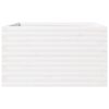 vidaXL Garden Planter White Solid pinewood 31.5 x 31.5 x 18.1 in