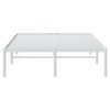 vidaXL Bed Frame White Powder-coated steel Full Bed Frame Rectangular