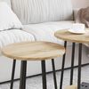 vidaXL Side Table Set with Shelf 2 pcs Sonoma Oak and Black