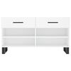 vidaXL Shoe Bench White Engineered wood Medium Storage Shoe Bench